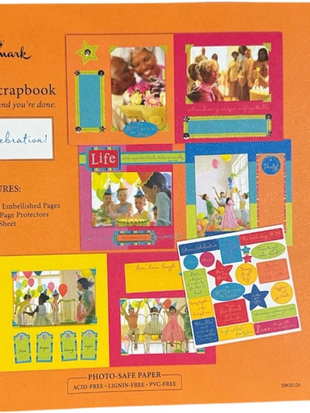 Hallmark Instant Scrapbook Album “It’s a Celebration” with 20 Pre-Designed Pages